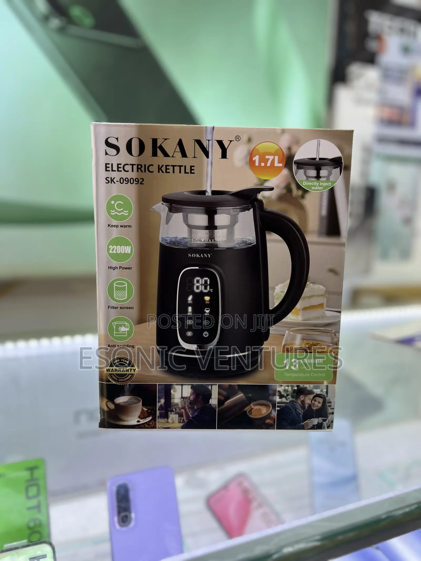 SOKANY Digital Electric Kettle 1.7L