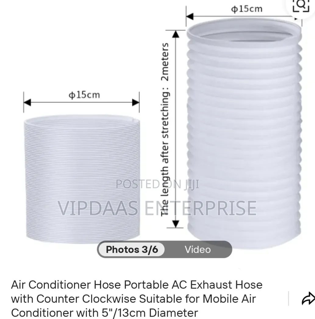 Portable AC Exhaust Hose 5 Inches