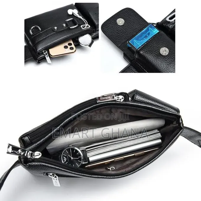 4in1 Men's Chest Bag Waist Bag Small Portable Bag With 1 Card Bag 