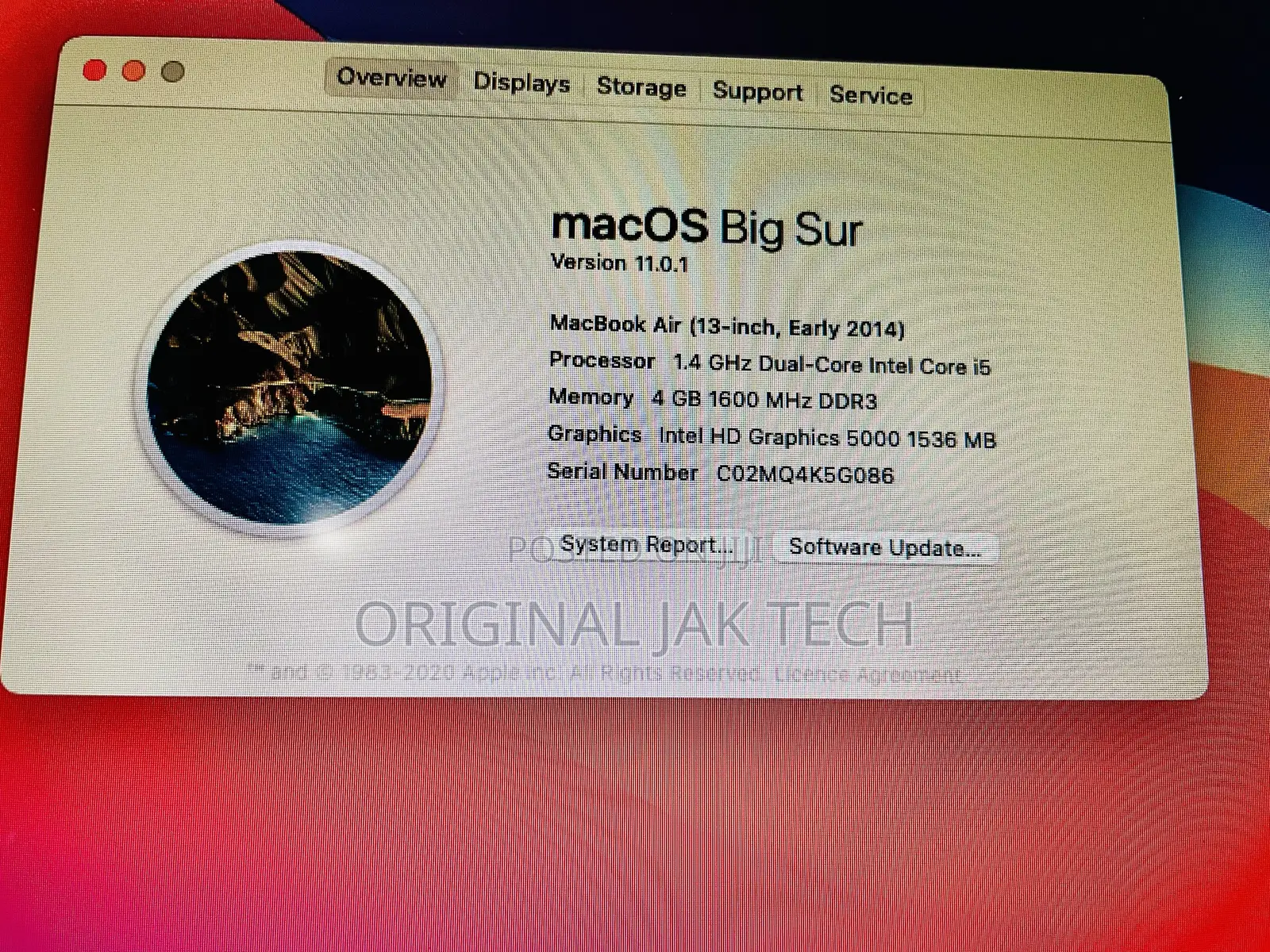 Laptop Apple MacBook Air 2014 4GB Intel Core i5 SSD 128GB
