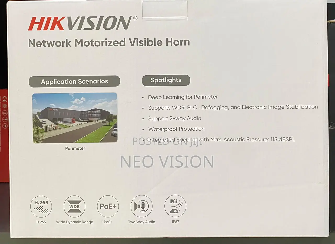 Hikvision 4mp Motorized Visible Horn With Camera