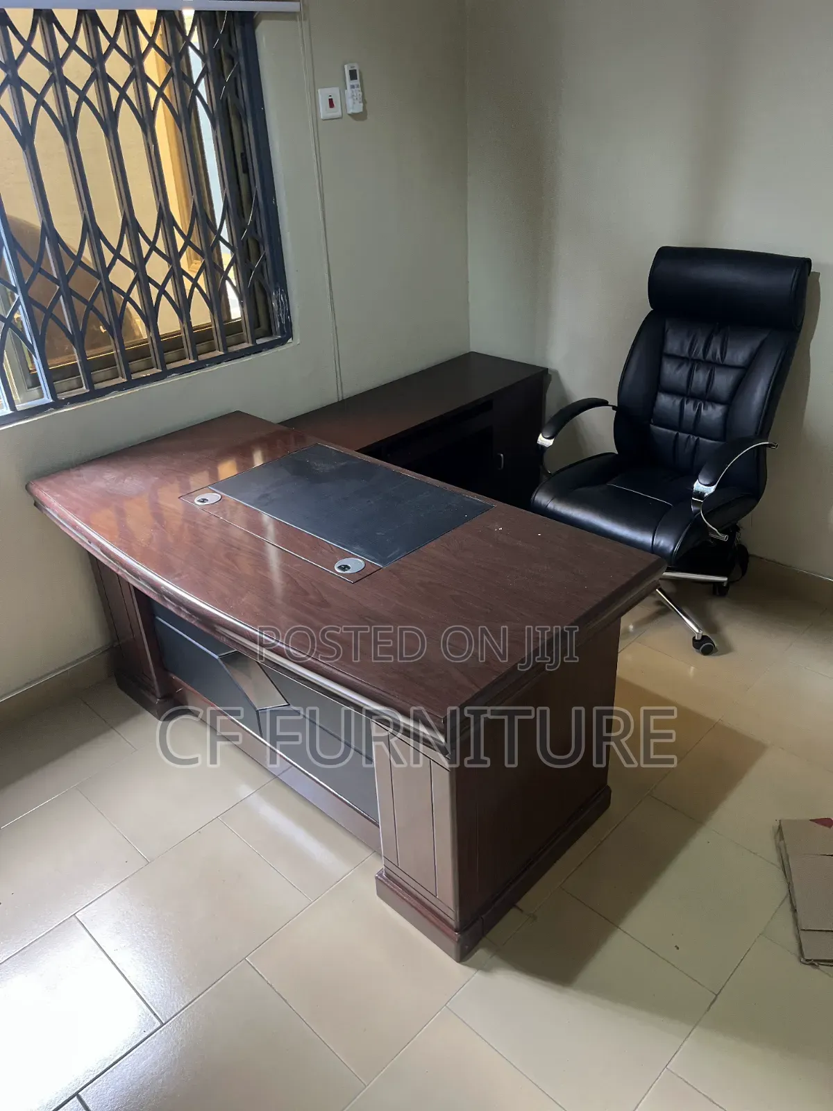 Executive L-Shaped Wooden Office Desk