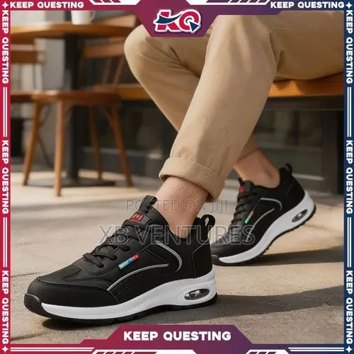 Wear Resistant Men's Air Cushion Sneakers Black