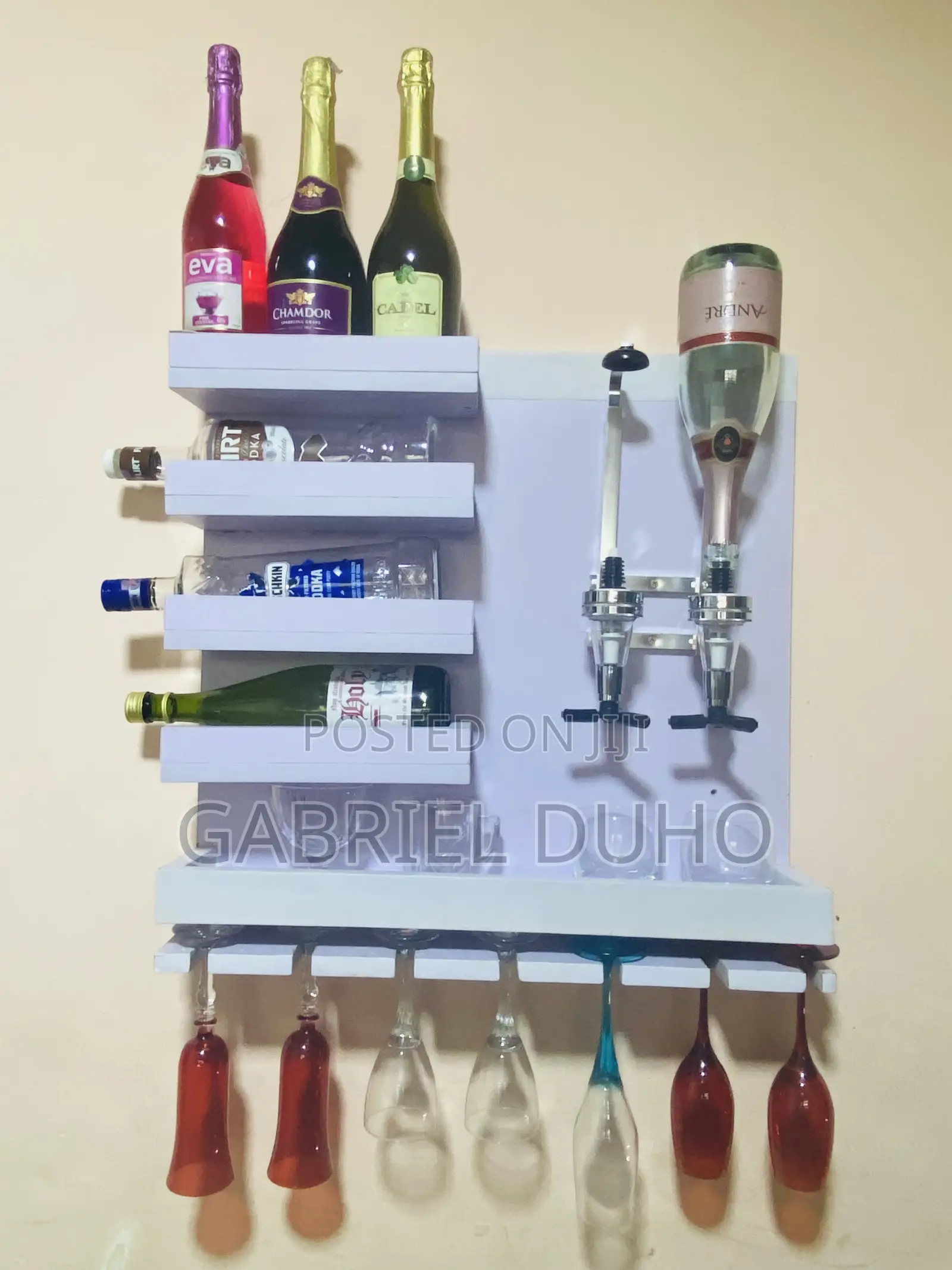 Wine Bar With Liquor Dispenser ( Wall Mounted)