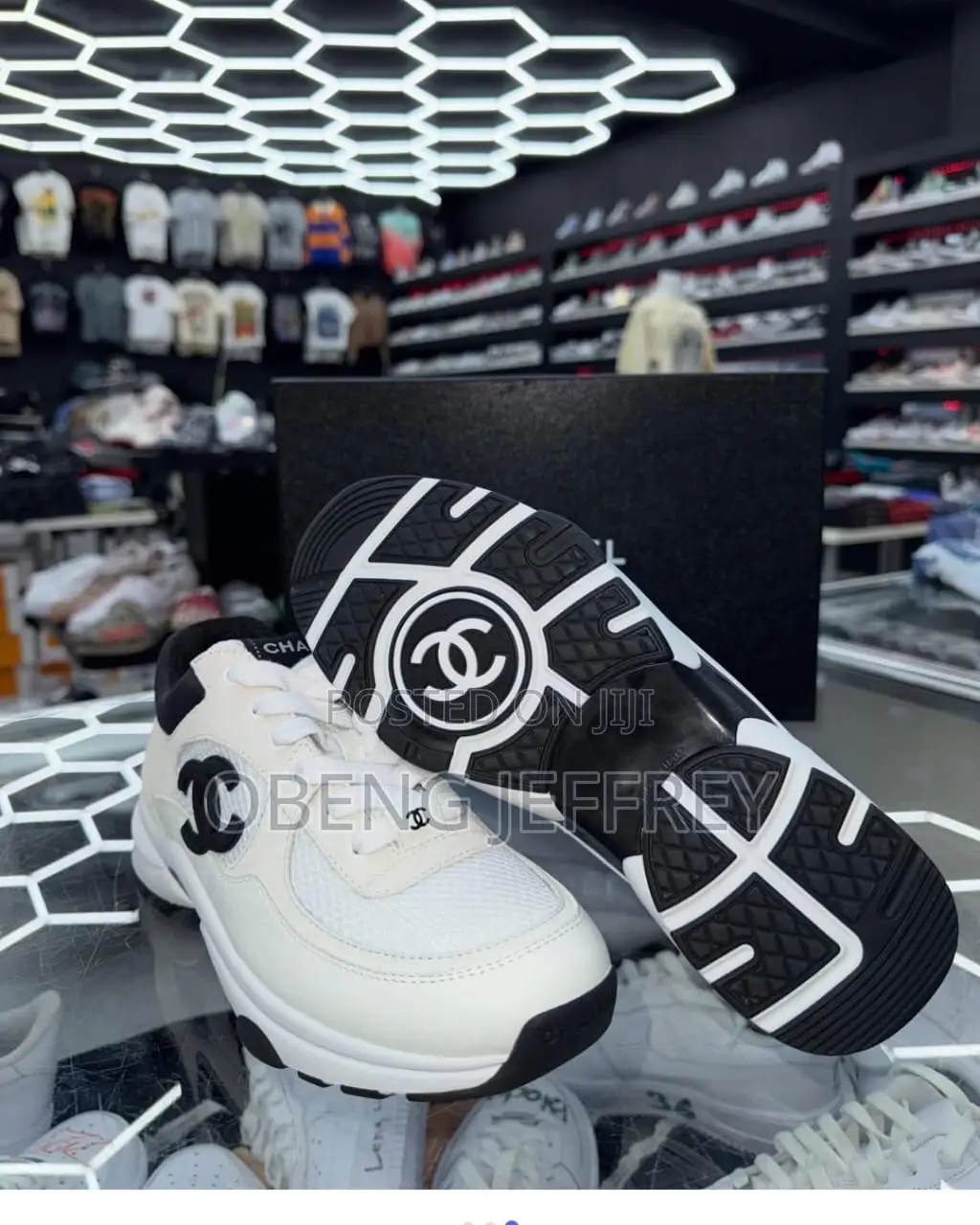Original Chanel Mesh/Calfskin White