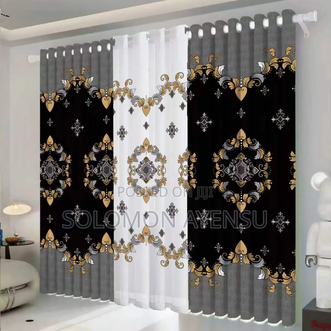 Quality Combined Grey Blackout Curtains