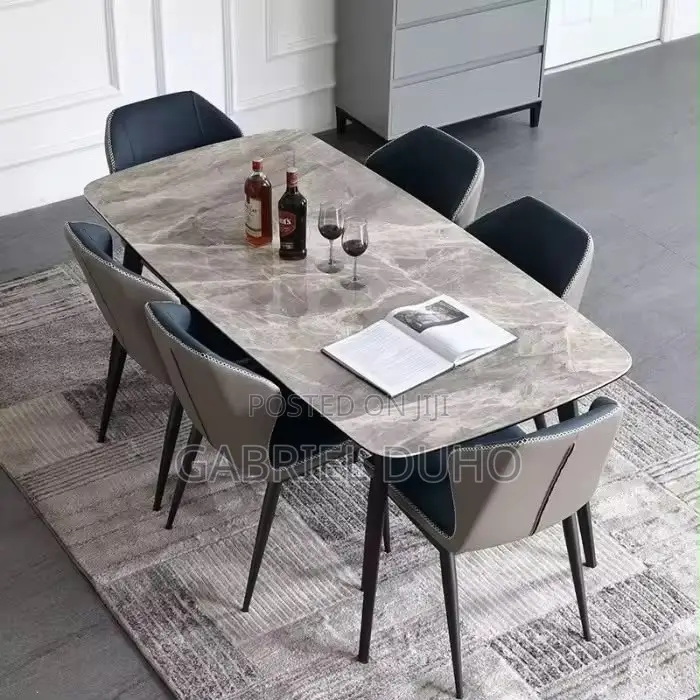8 Seater Marble Dining Table Set