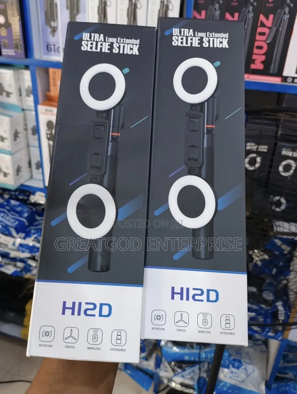 HI2D / H12D Ultra Long Extended Selfie Stick Tripod