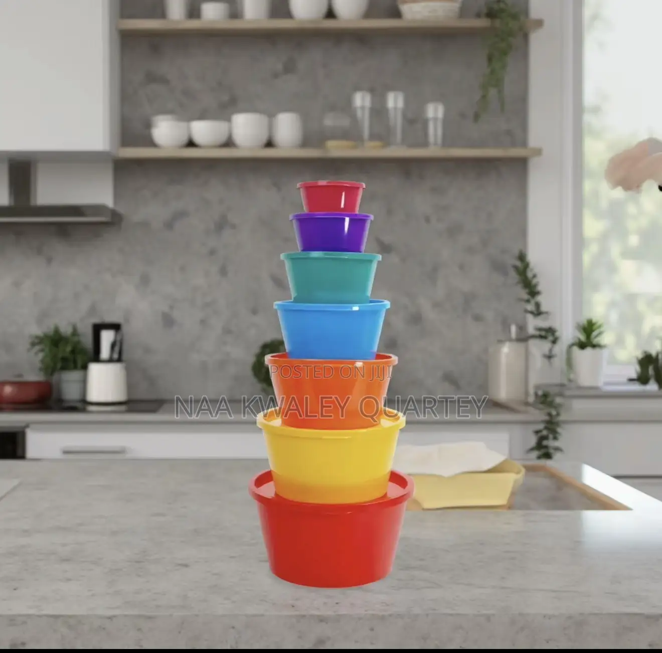 7pcs Plastic Food Storage Bowls