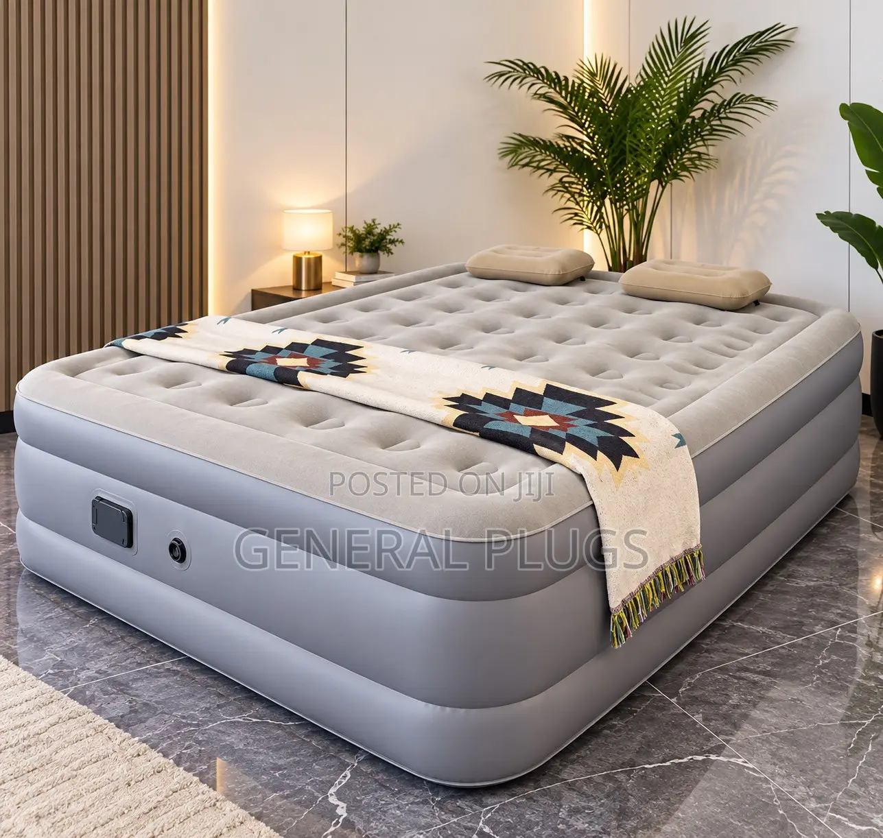 Classic Air Mattress Automatic Pump Ideal Spare Bed for Family Friends