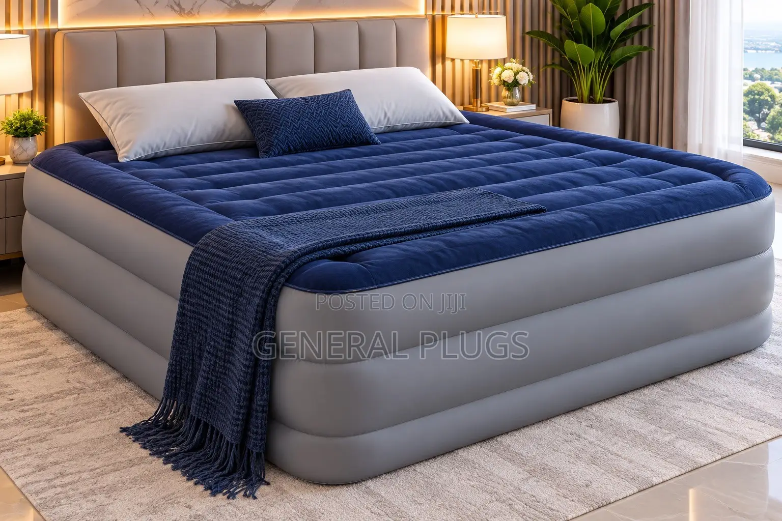 Prefect Bed Solution :Inflatable Air Mattress With Automatic Pump