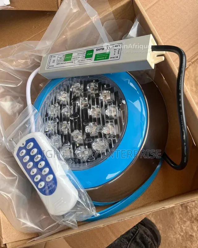 Aquatic Water Swimming Pool Light With Remote/Power Supply 12v/18w