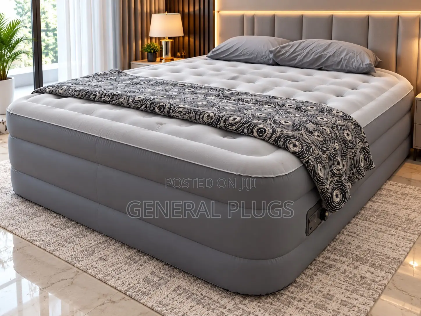 Tough Thick Luxury Inflatable Automatic Pump Double Size Air Mattres