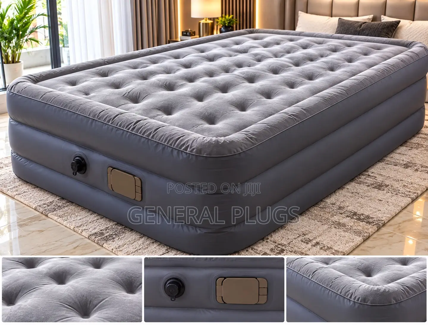 Tough Thick Luxury Inflatable Automatic Pump Double Size Air Mattres