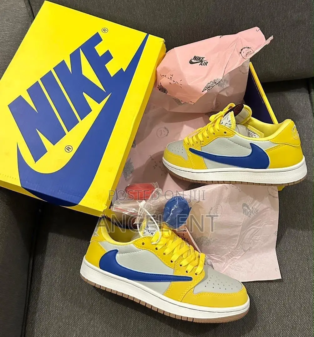 Air Jordan 1 Retro Low OG SP X Travis Scott "Canary" in Box (Loc:Adum)