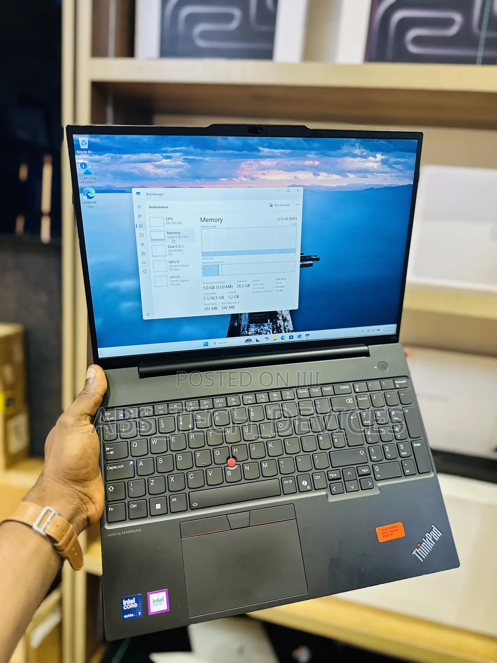 Laptop Lenovo ThinkPad E16 Gen 3 32GB Intel Core Ultra 7 SSD 1T