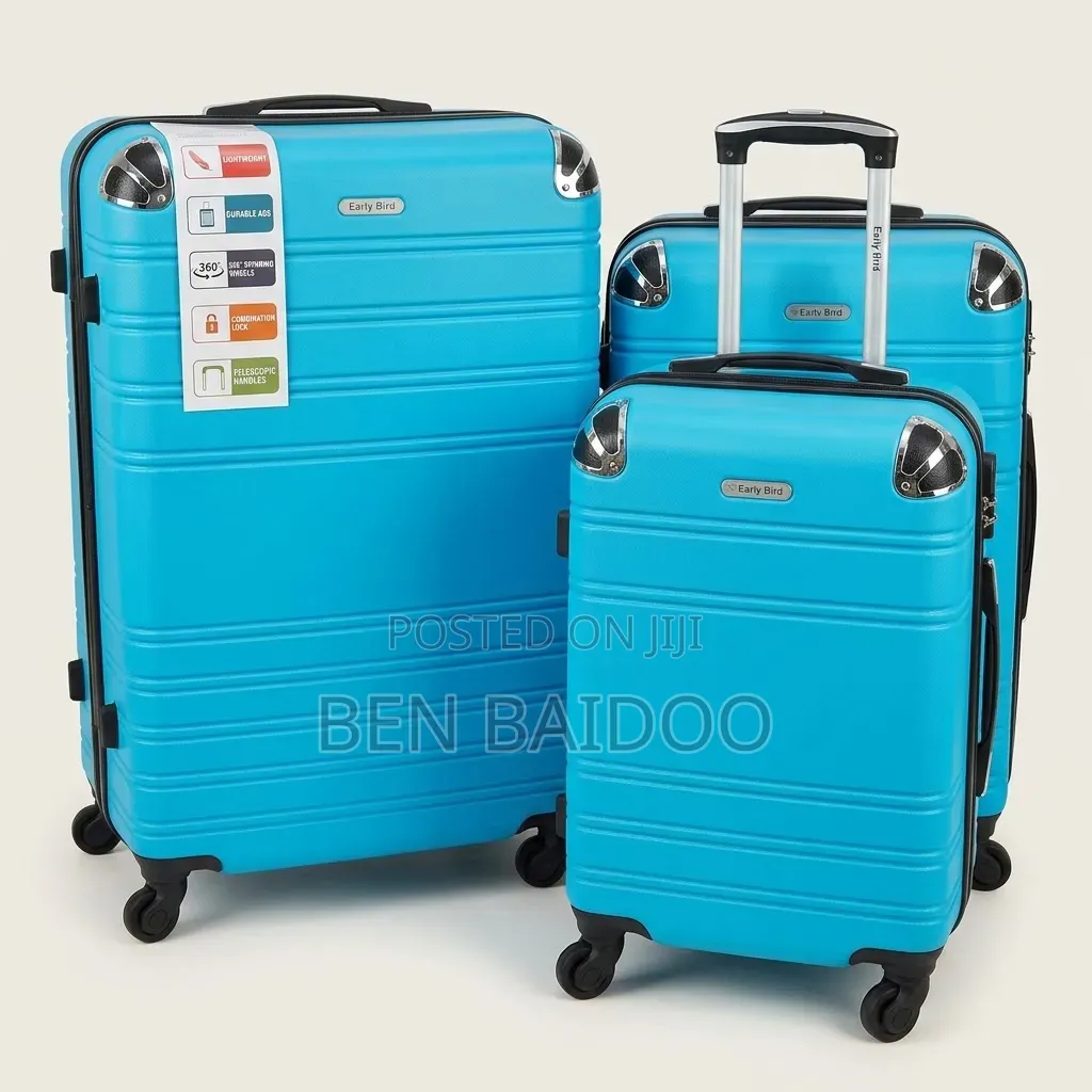 Plastic Travelling Bags 3in1 (360° Wheels Glide)