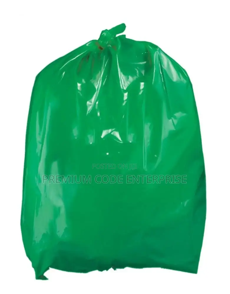 60 Liter to 80 Liter Bin Liner, Green- 180pcs