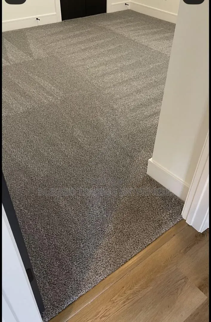 Gray Fluffy Woolen Carpet