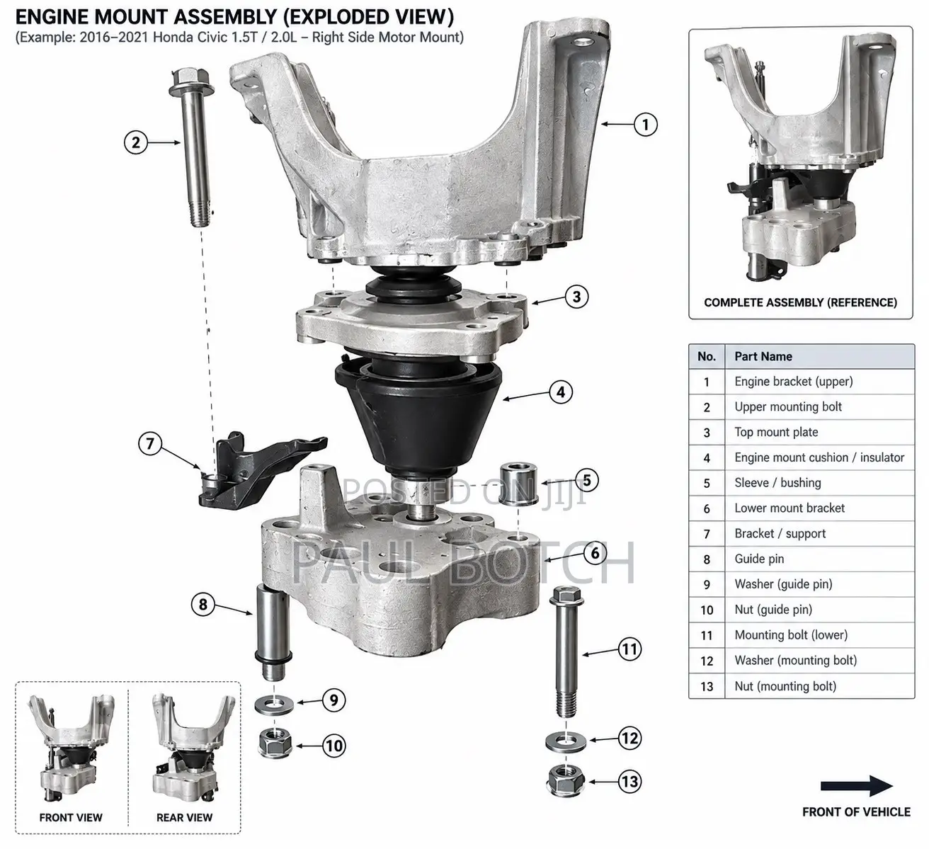 2018,2019,2020,2021,2022 Honda Accord Engine Mount.