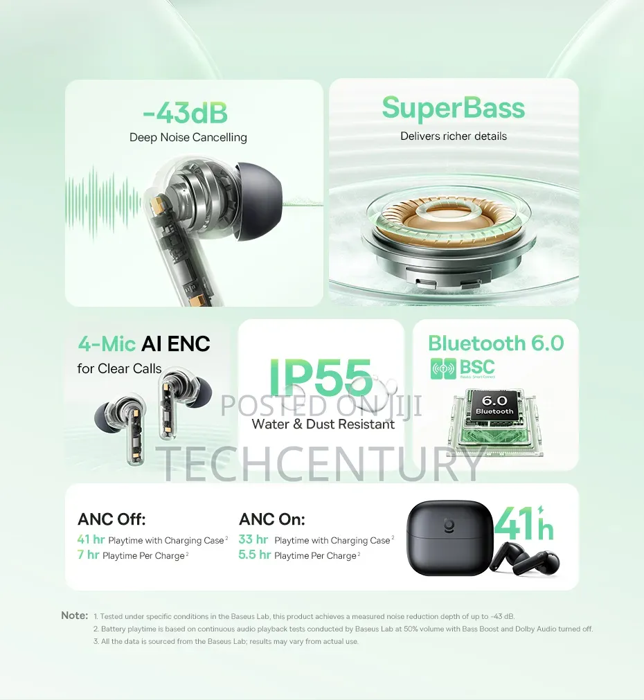 Baseus Bass EP10 NC Wireless Earbuds