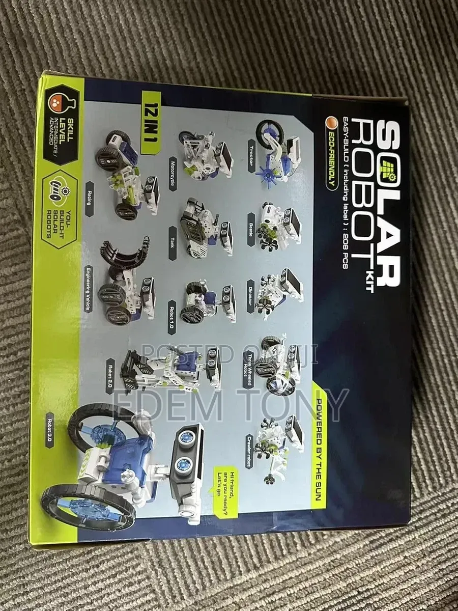 Solar Robot Toy 12-in-1 STEM Kit for Kids 8-12 Educational Fun