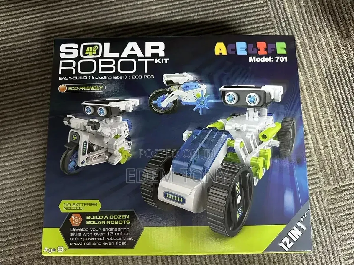 Solar Robot Toy 12-in-1 STEM Kit for Kids 8-12 Educational Fun