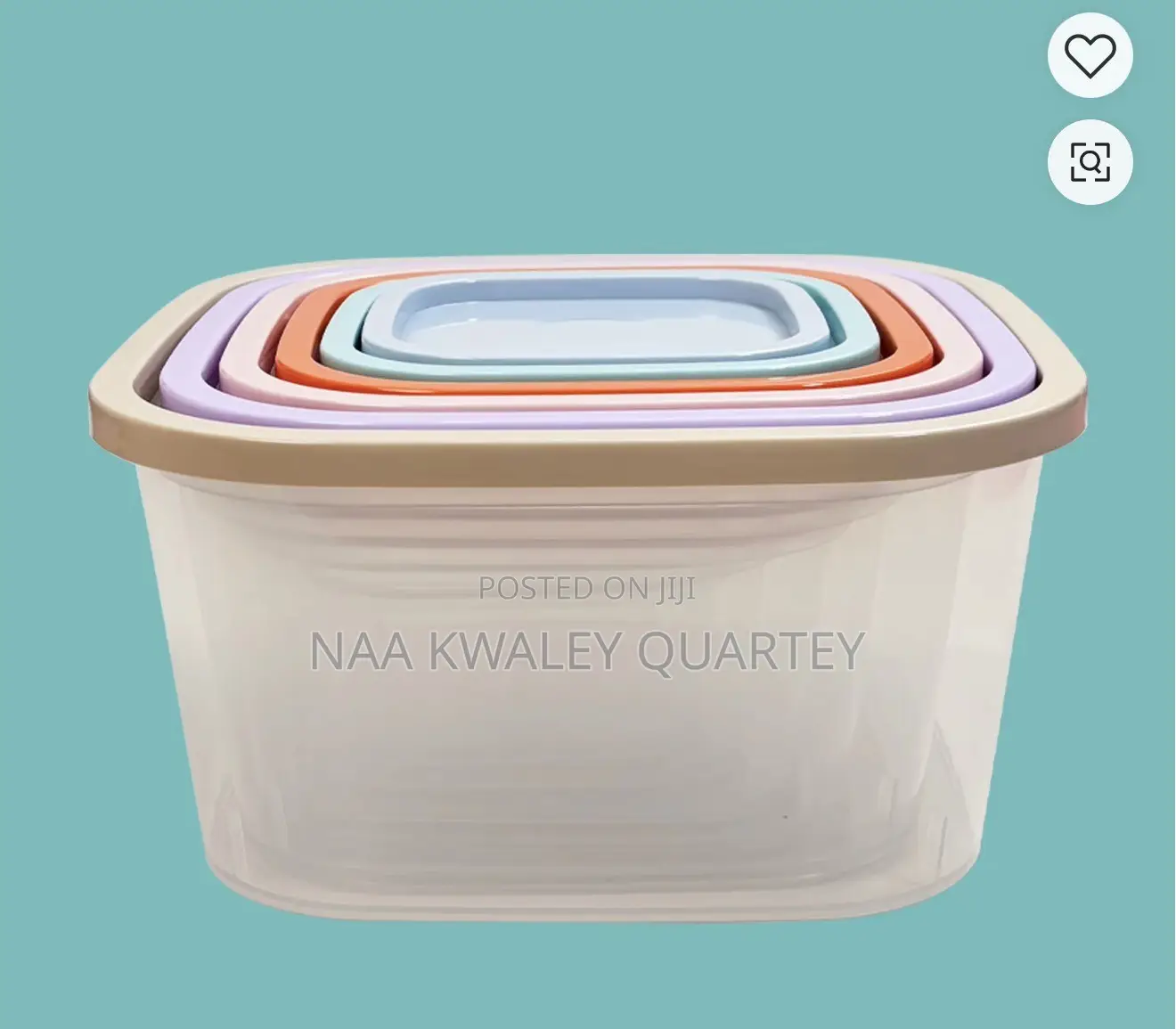 7pcs Plastic Food Storage Containers