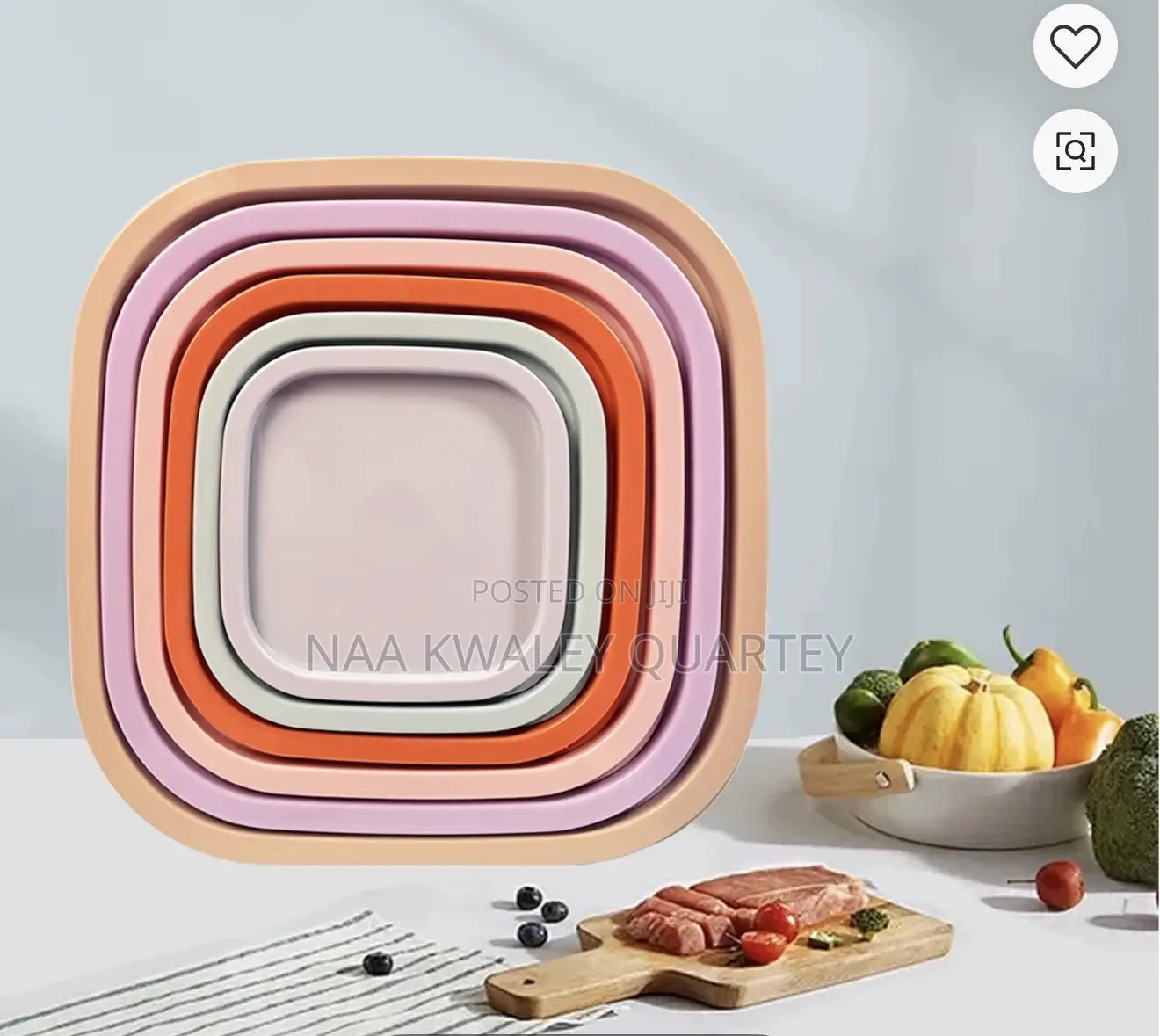 7pcs Plastic Food Storage Containers