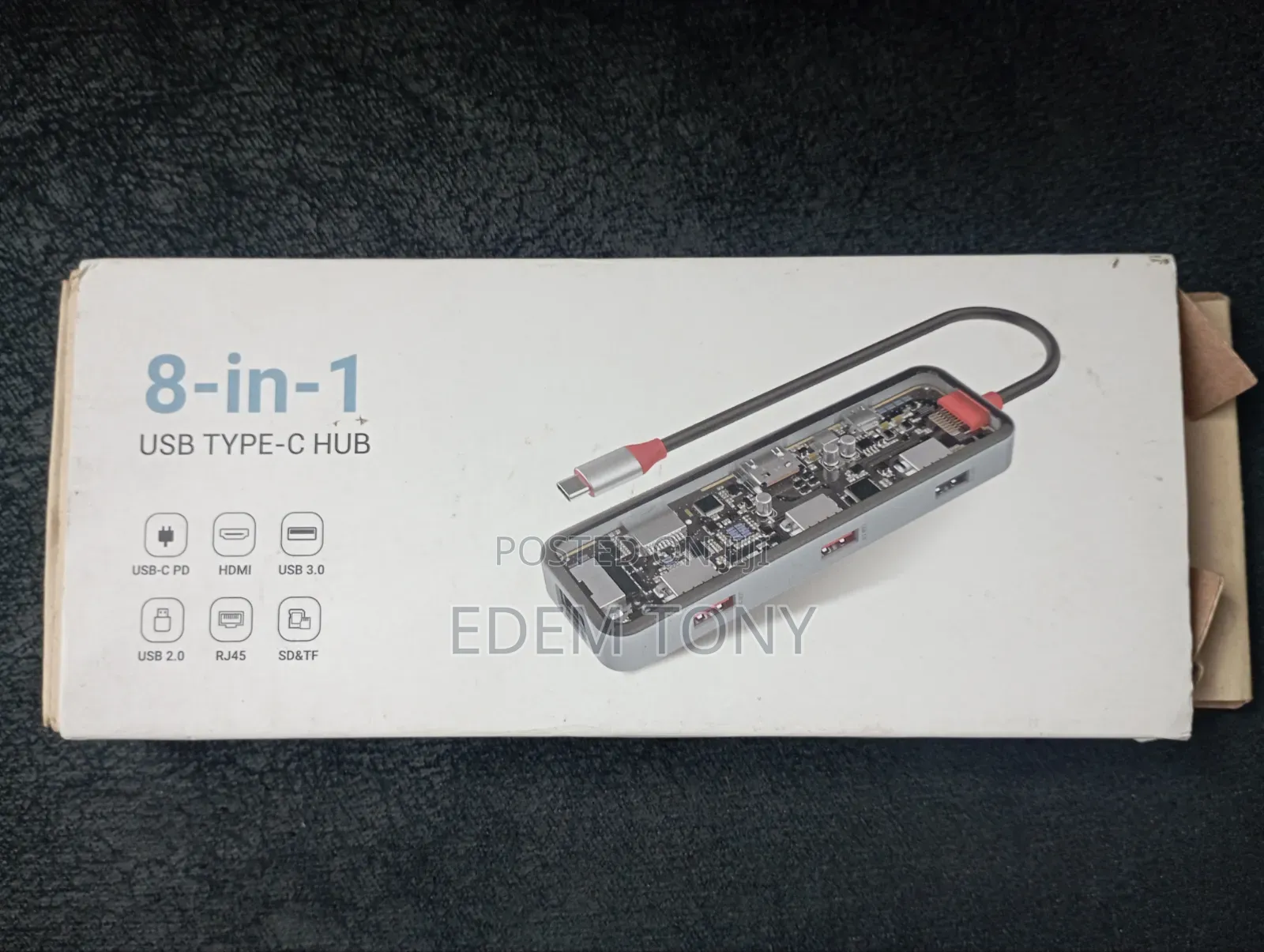 8-in-1 USB Type-C Transparent Multiport Hub Adapter