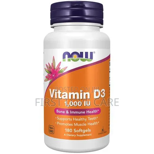 NOW Vitamin D3 Capsules
Supports Bone Health
120 Cap