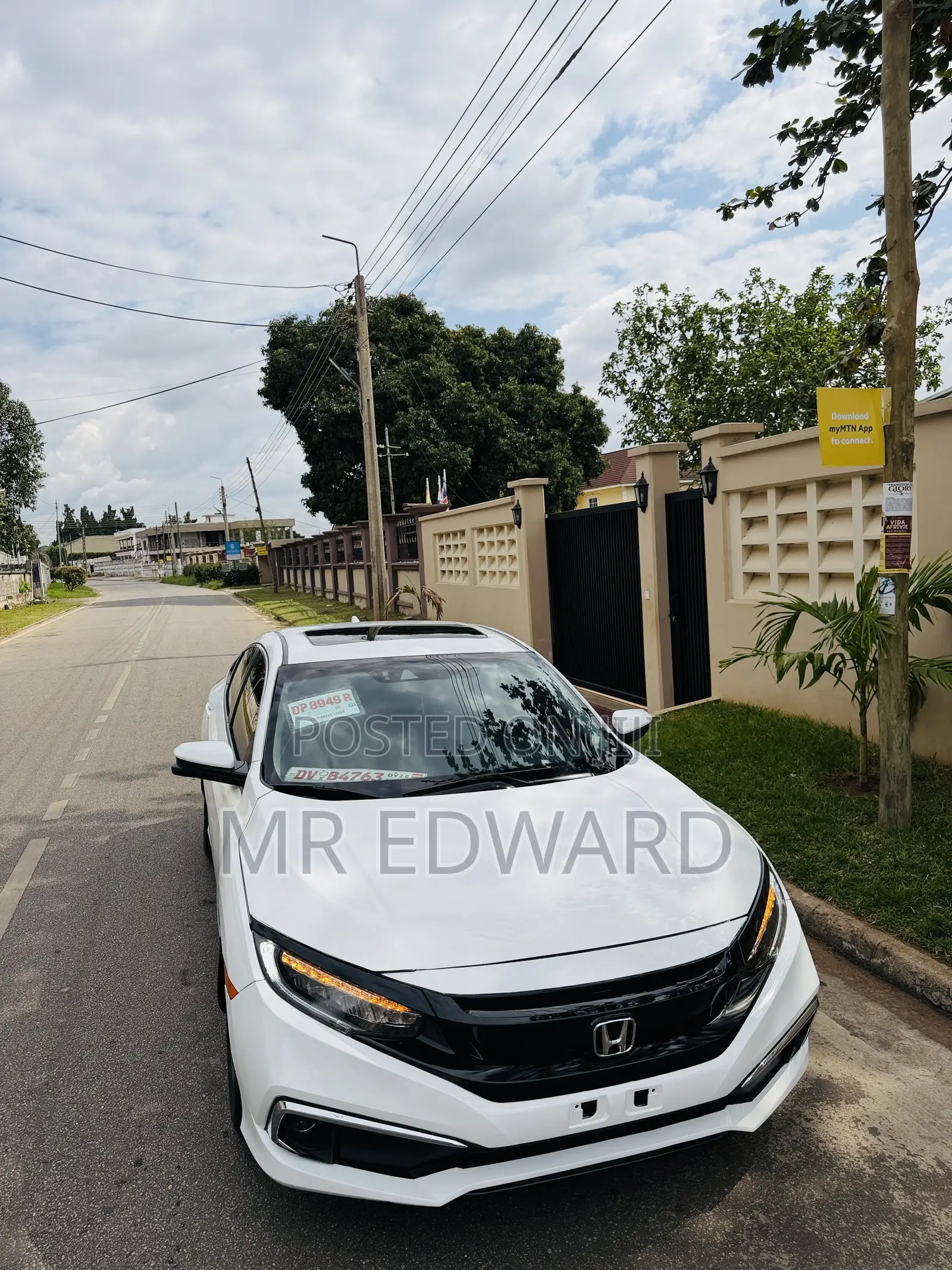 Honda Civic EX-L Sedan 2019 White