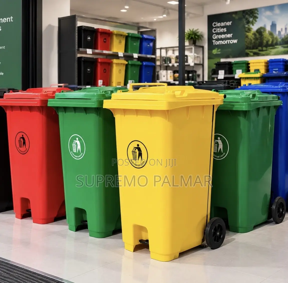 Durable Big Bin 240L Pedal/Step Foot Opening With Wheels and Lid
