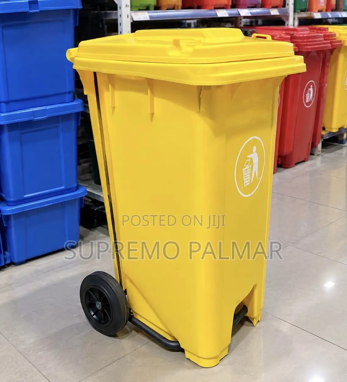 Durable Big Bin 240L Pedal/Step Foot Opening With Wheels and Lid