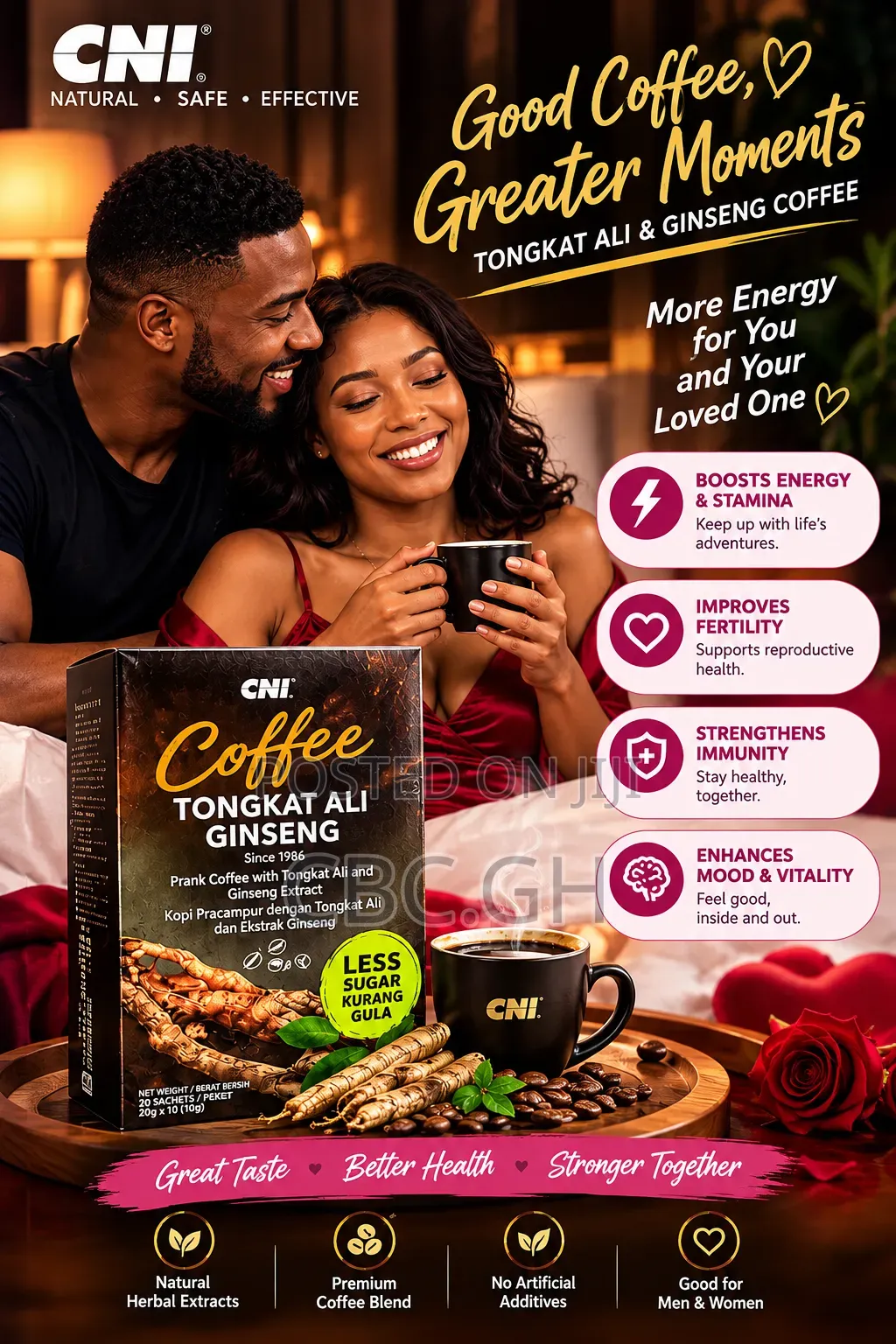 Tongkat Ali Ginseng Coffee Low Sugar