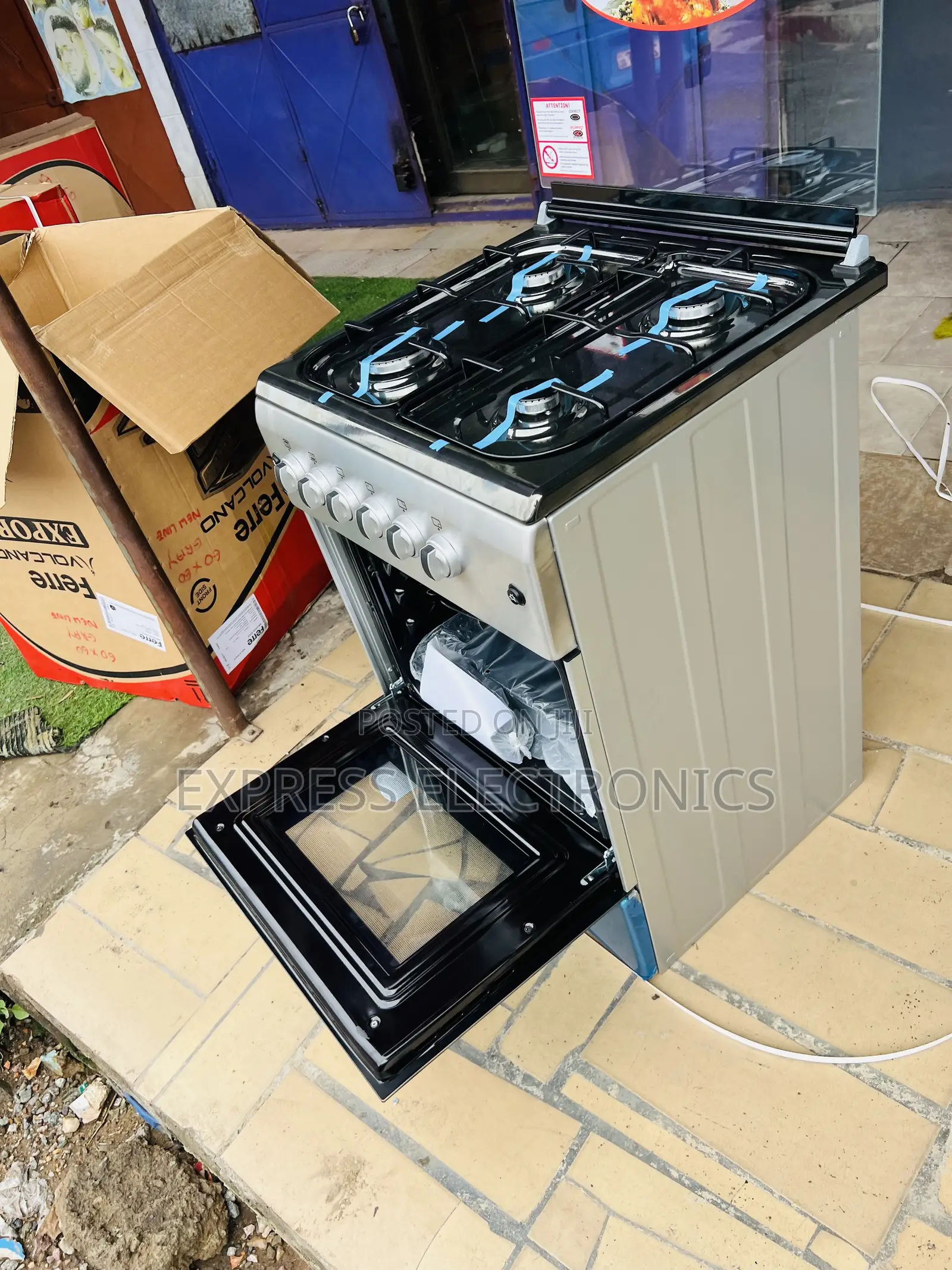 Best Buy for Less 50/50 Gas Cooker Oven 4burner Black