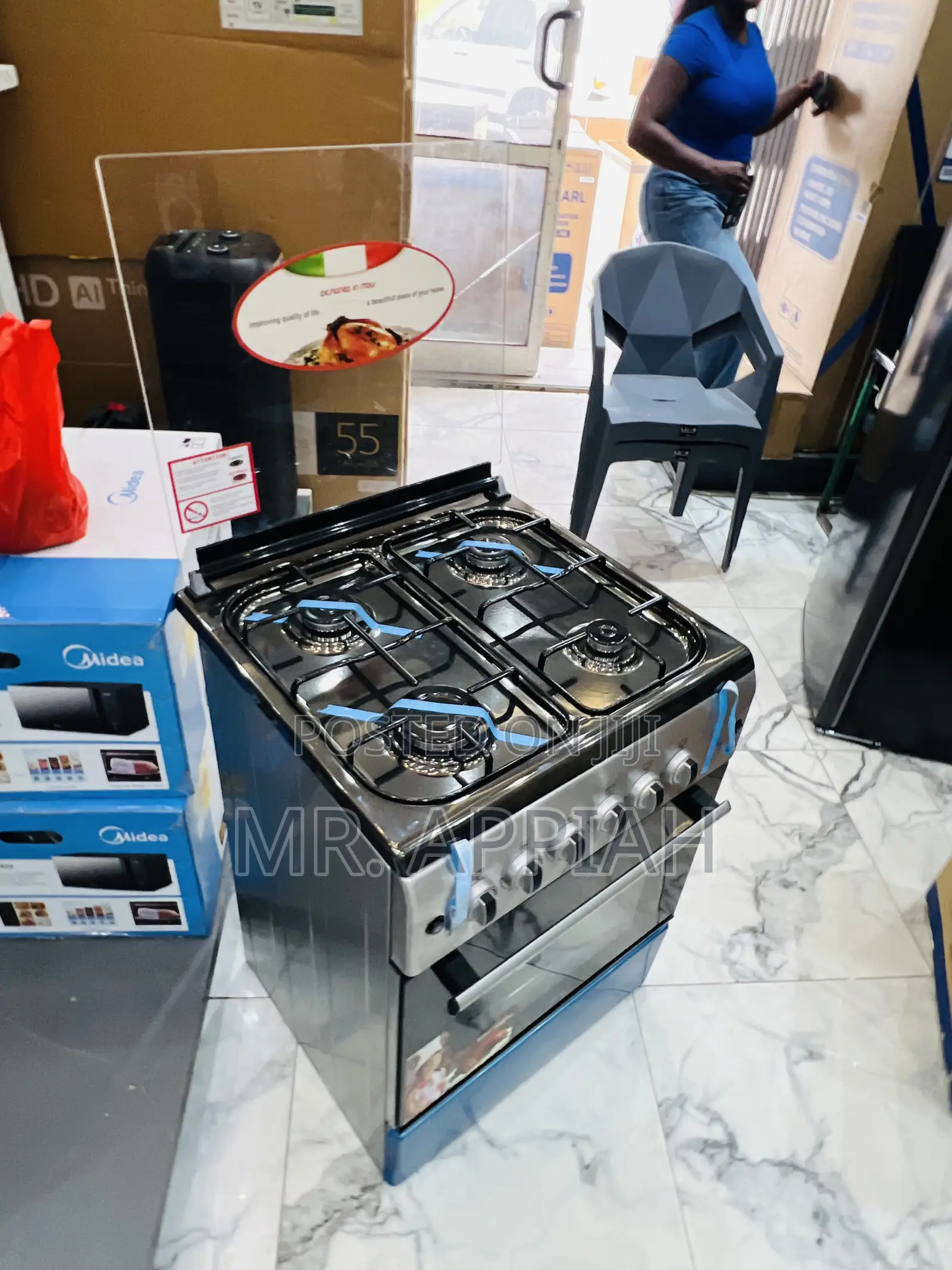 Get Classic Volcano 50x60cm New Line 4 Gas Cooker(Gray)