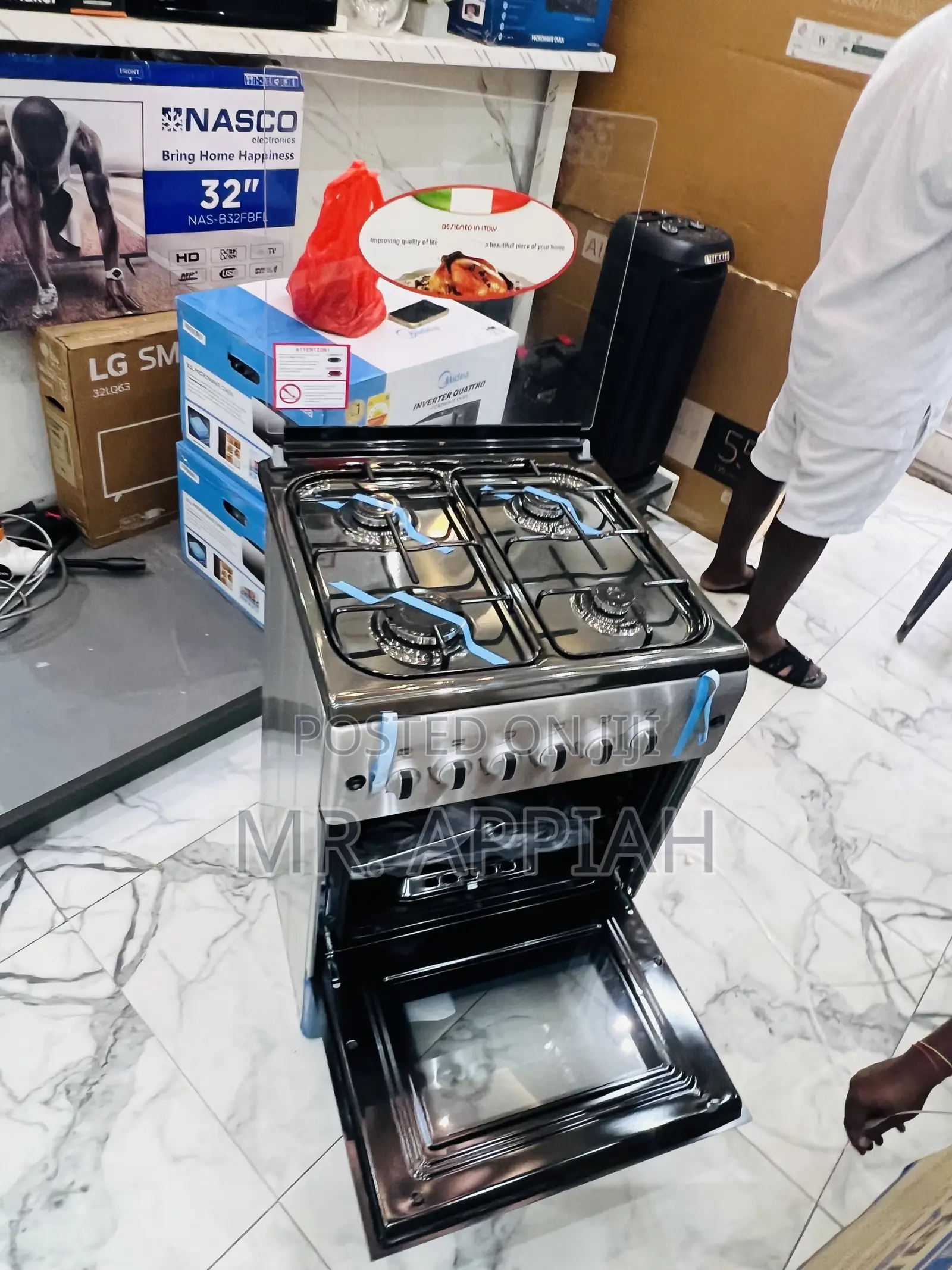 Get Classic Volcano 50x60cm New Line 4 Gas Cooker(Gray)