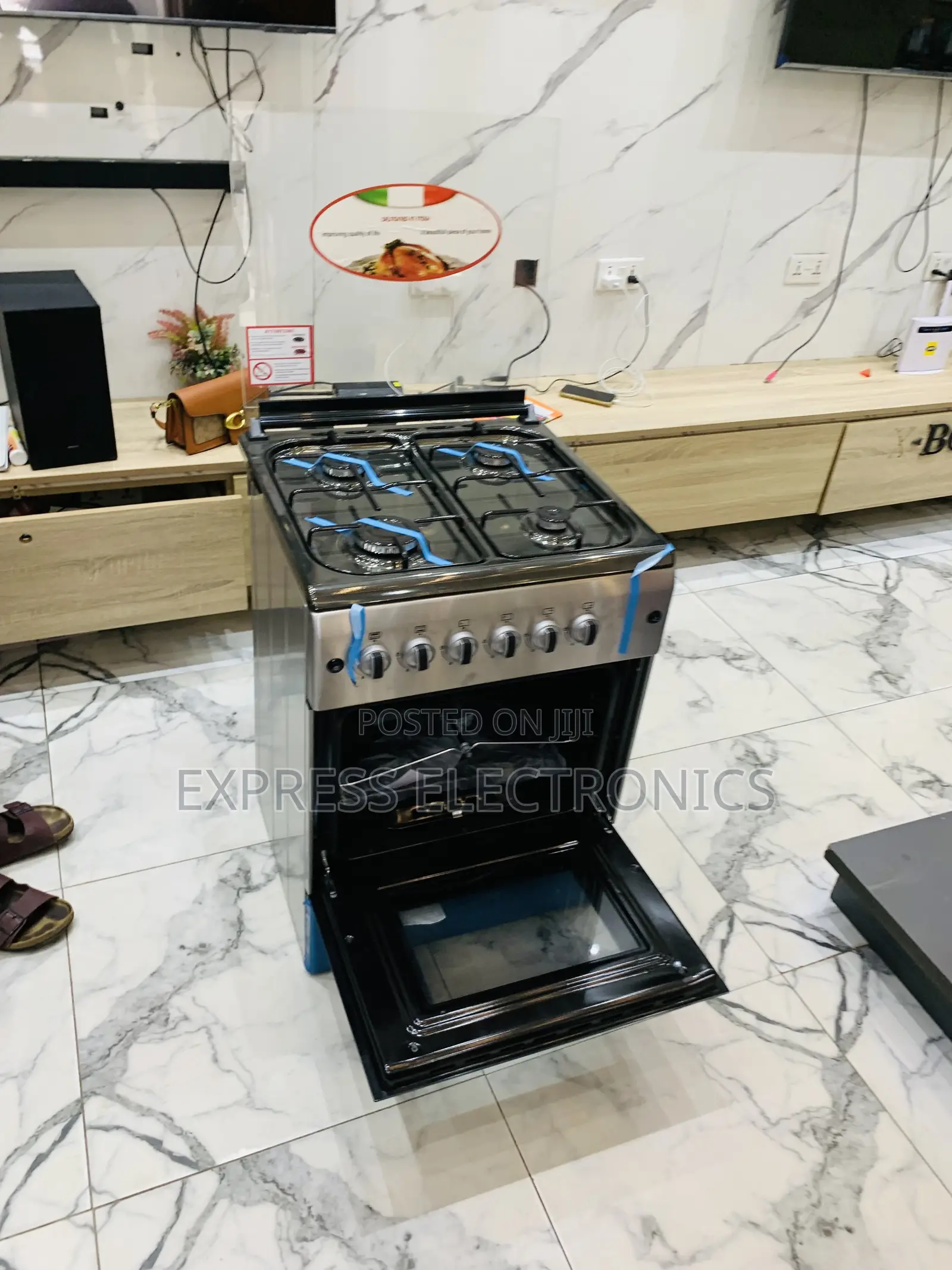 Hot  Deals on Gas Cooker Oven 60/60 New Line 4burner Black —-