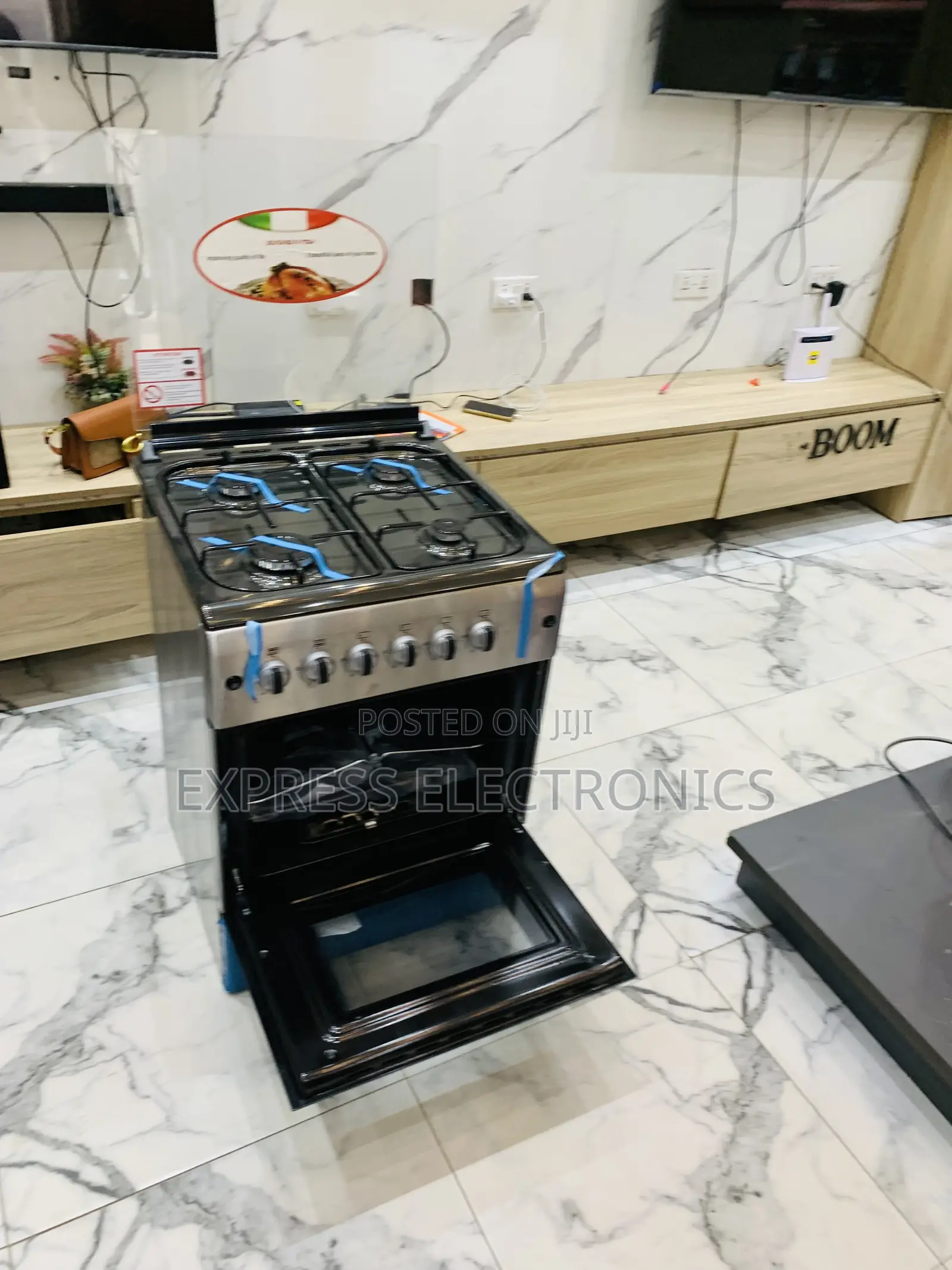 Hot  Deals on Gas Cooker Oven 60/60 New Line 4burner Black —-