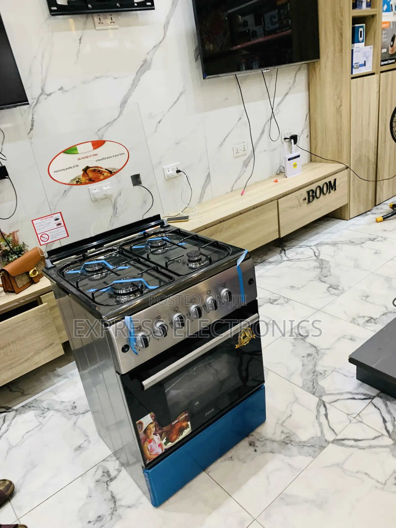 Zealous Sleek Gas Cooker Oven 4burner 60/60 New Line