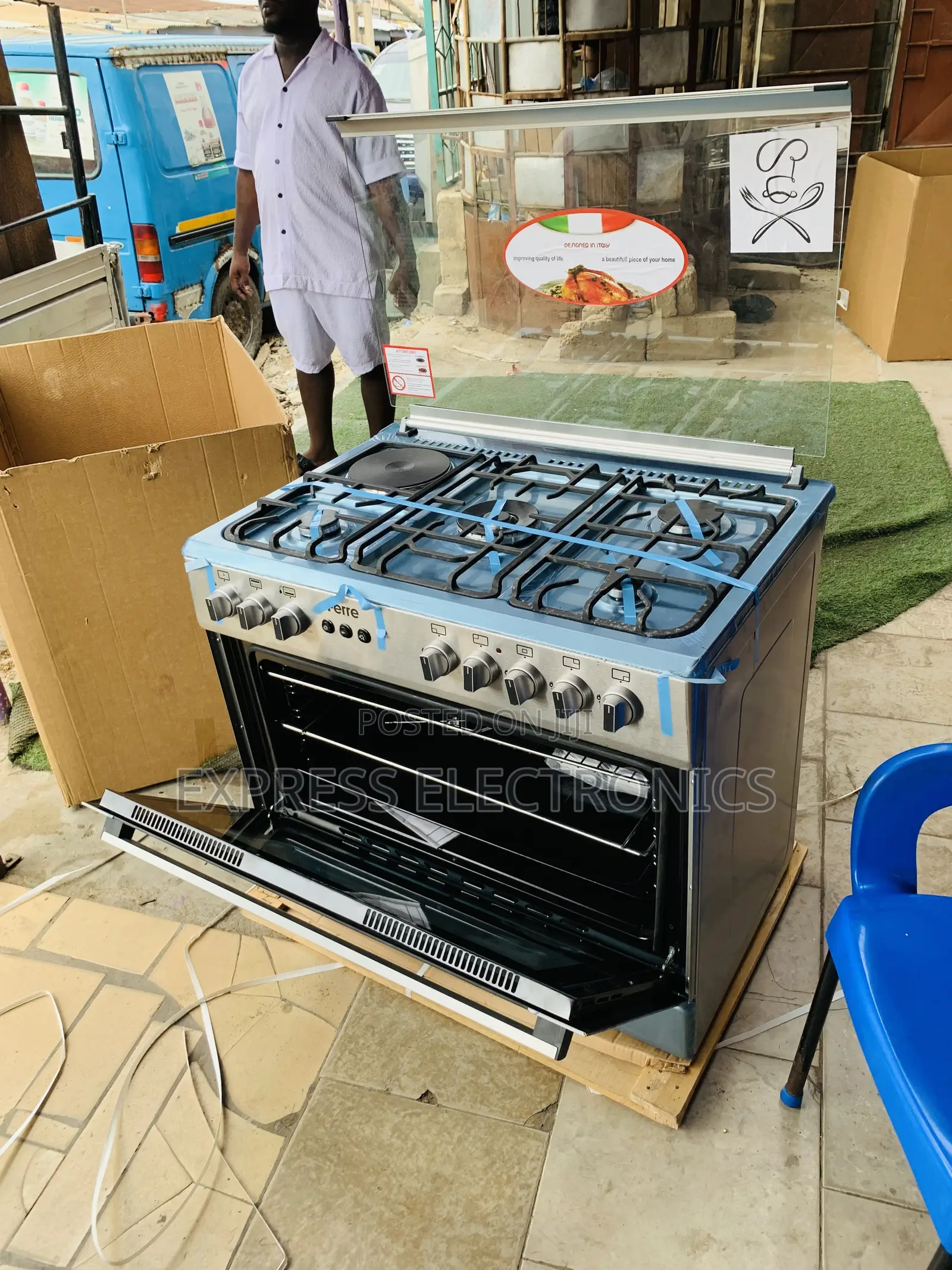 Lovely New Gas Electric Cooker Oven Rotisserie 4-1 60/90.