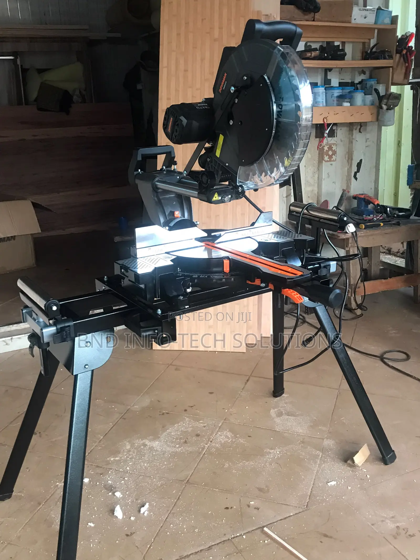 DOVAMAN 12-Inch Dual-Bevel Sliding Compound Miter Saw and Stand, 15Amp
