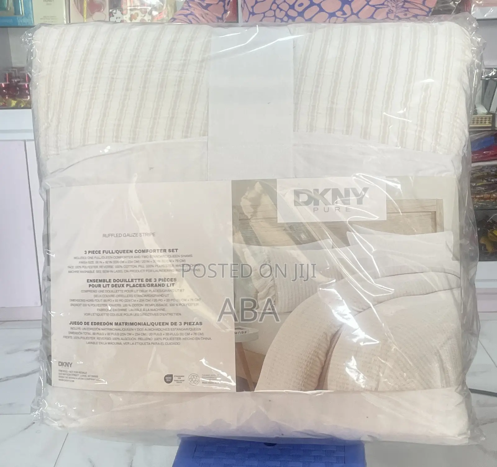 DKNY Queen Comforter 3pc Set High Quality USA