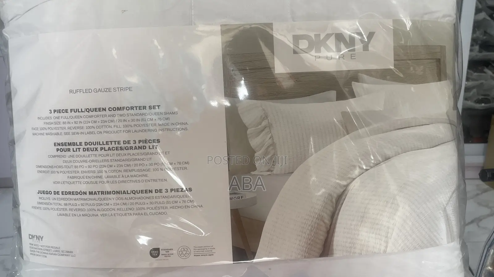 DKNY Queen Comforter 3pc Set High Quality USA