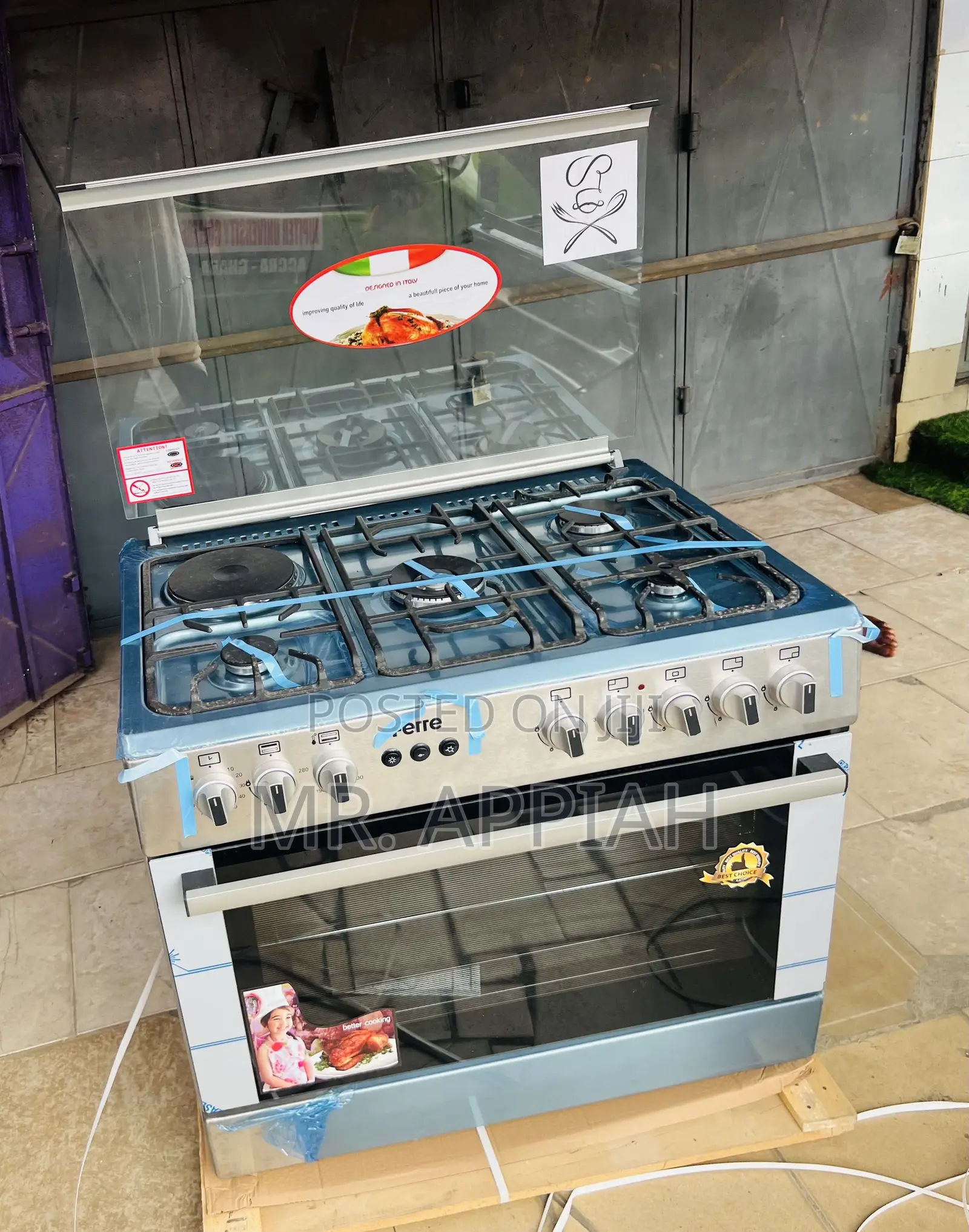 Effortless Cooking Ferre 4 Gas + 1 Electric Cooker(auto Rotisserie)