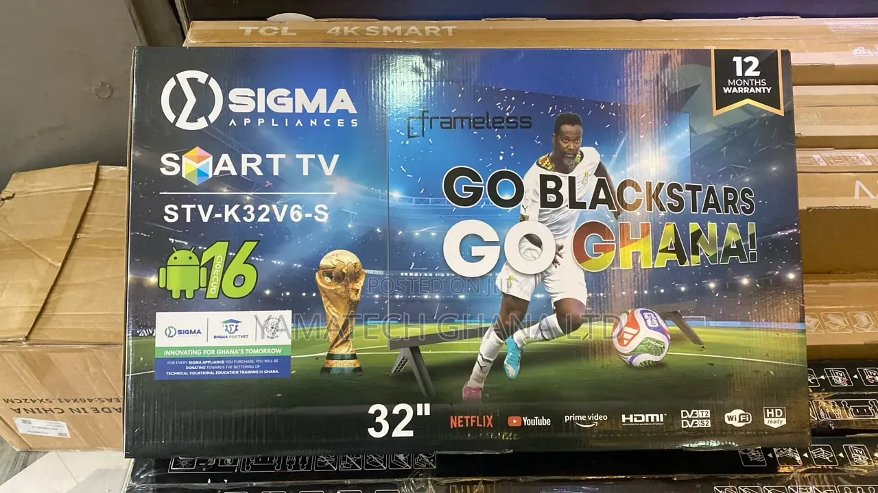 Slim and Flameless Sigma 32inch Smart TV