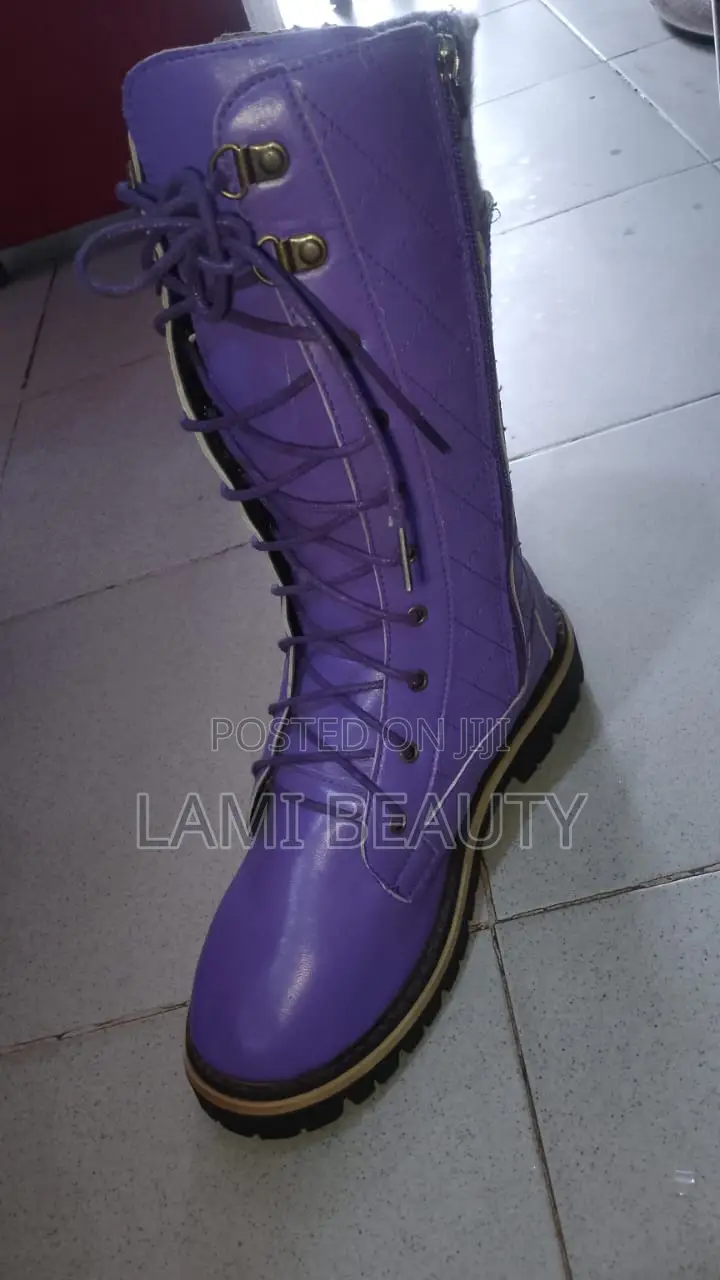 Purple High Top Boots Size 39