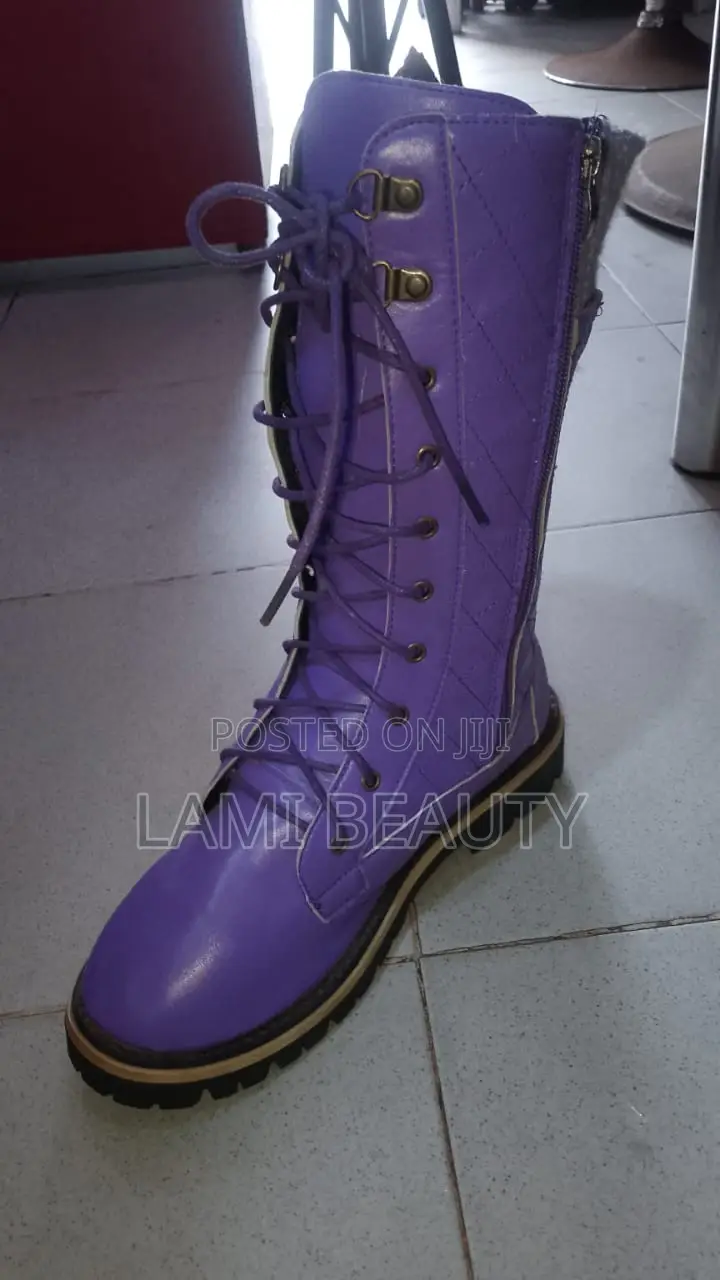 Purple High Top Boots Size 39