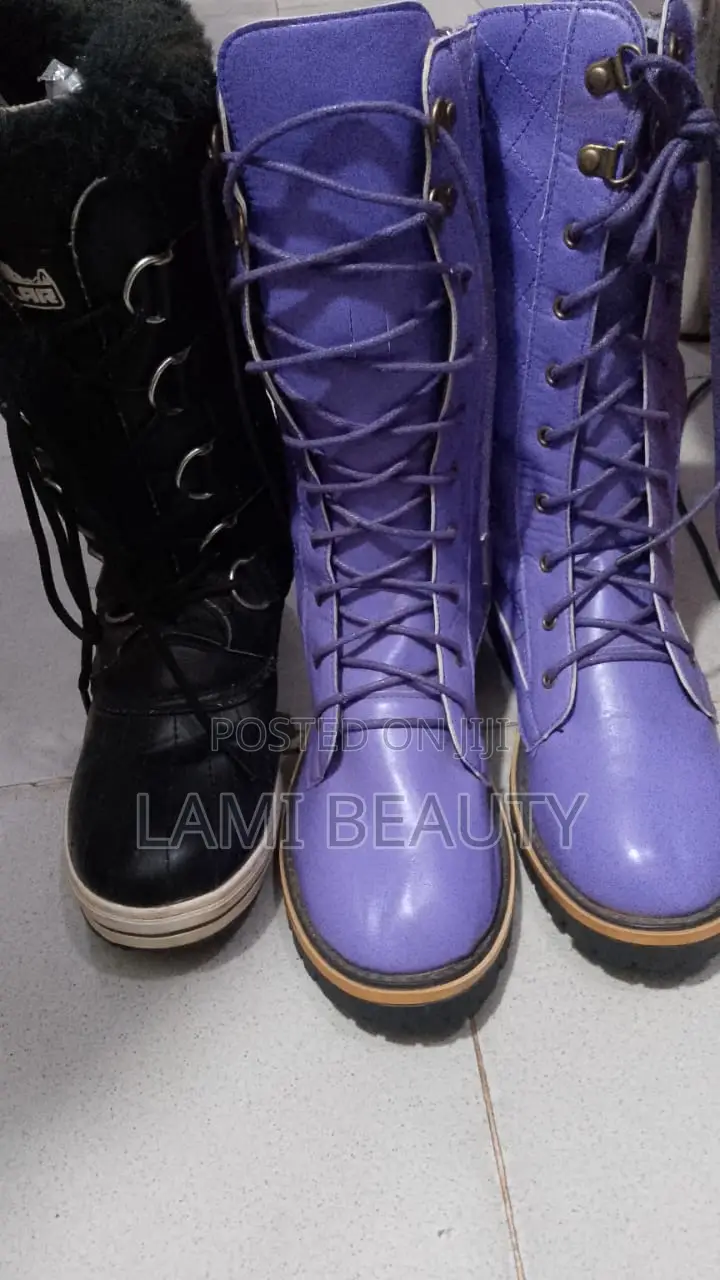 Purple High Top Boots Size 39